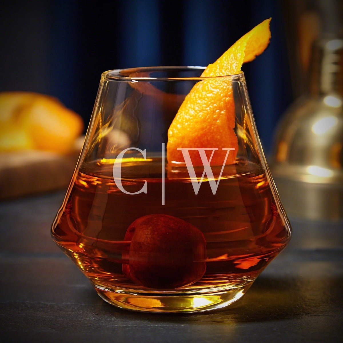Engraved DiMera Brandy Glass