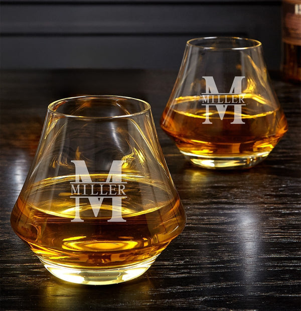 Engraved DiMera Brandy Glass