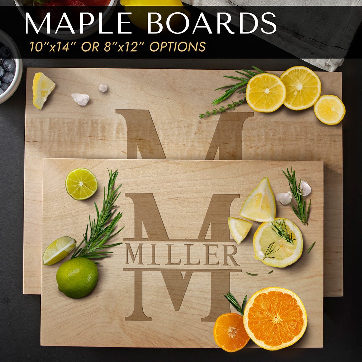 Engraved Maple Cutting Board - Standard (0.75in Thick)