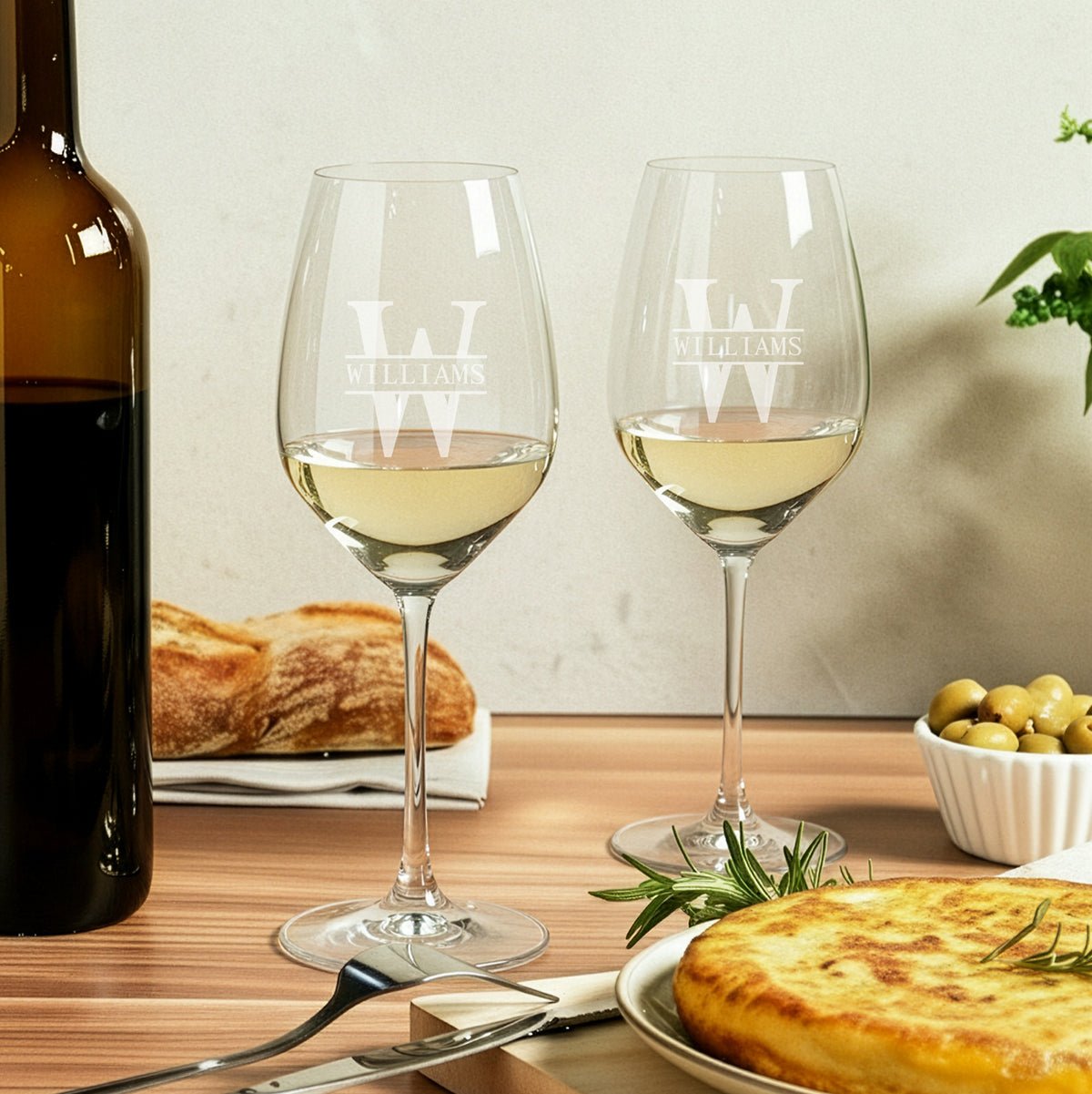 Engraved Riedel Wine Glass, White Wine - Set of 2