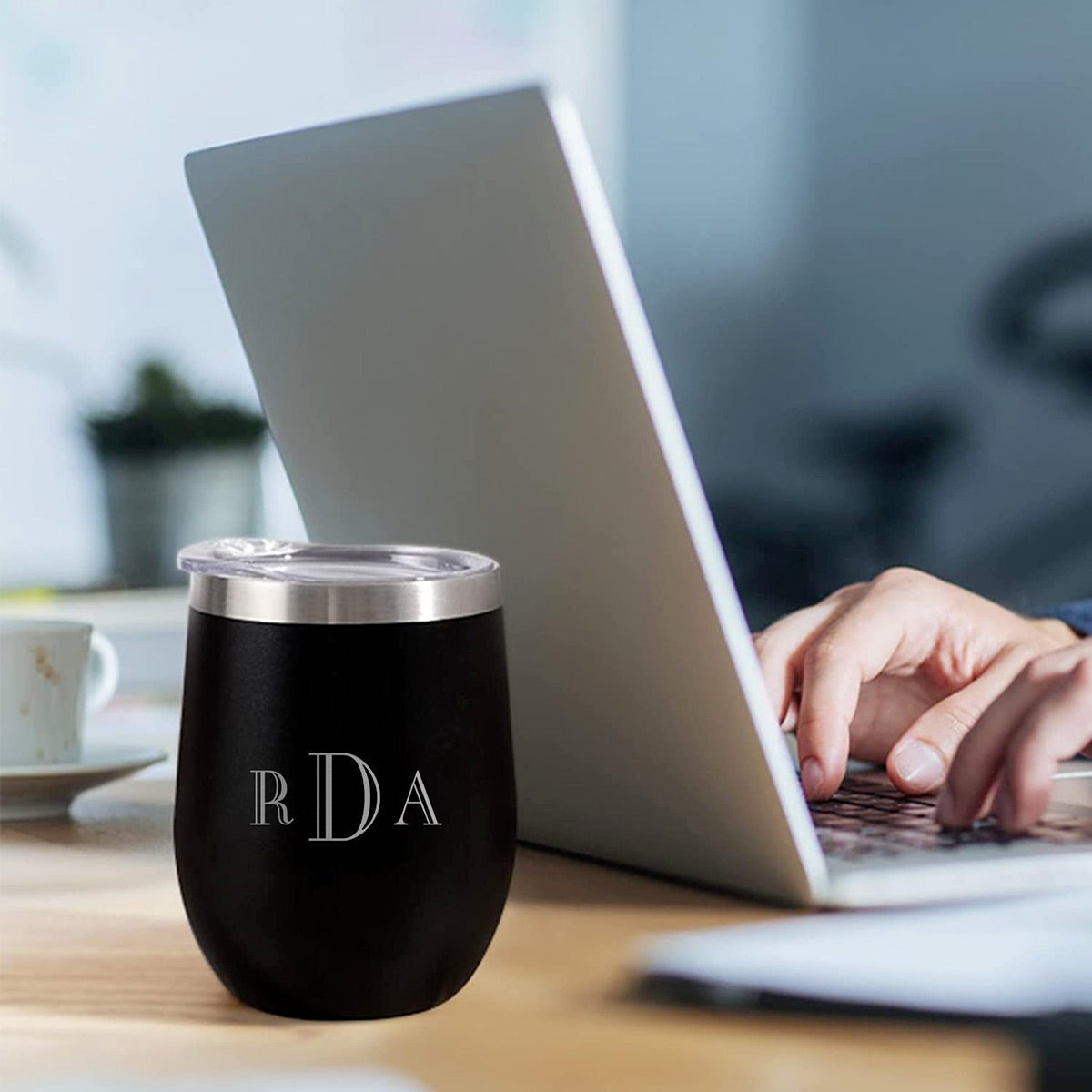 Engraved Stainless Steel Wine Tumblers - Set of 2