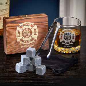 Buckman Glass + Whiskey Stone Box