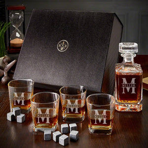 Set of Four + Decanter + Luxury Box