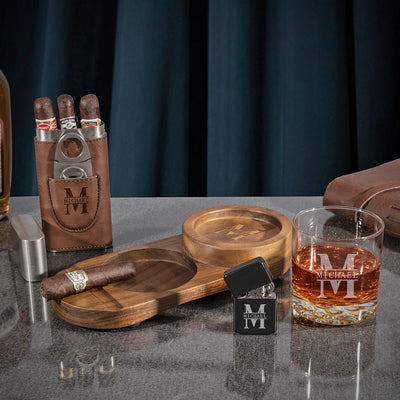Engraved Wood Ashtray
