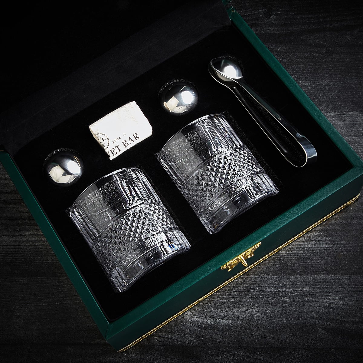 Eston Whiskey Gift Set with Spinning Rocks Glasses