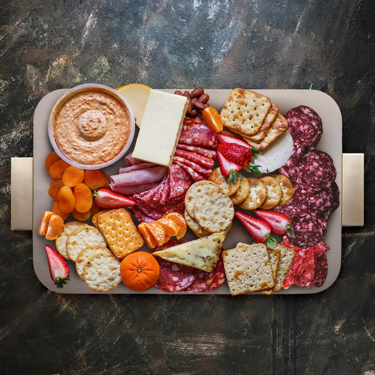 Fairmont Serving Tray with Gold Handles