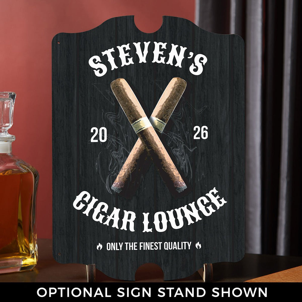 Finest Quality Personalized Cigar Art Sign - Wooden Cigar Lounge Decor