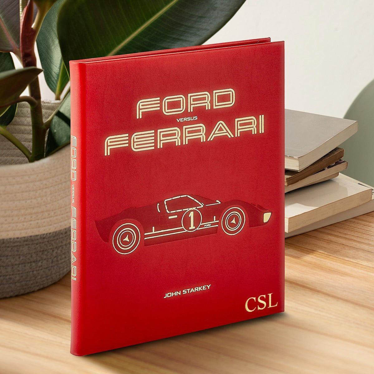 Ford Versus Ferrari - Coffee Table Leather Bound Book