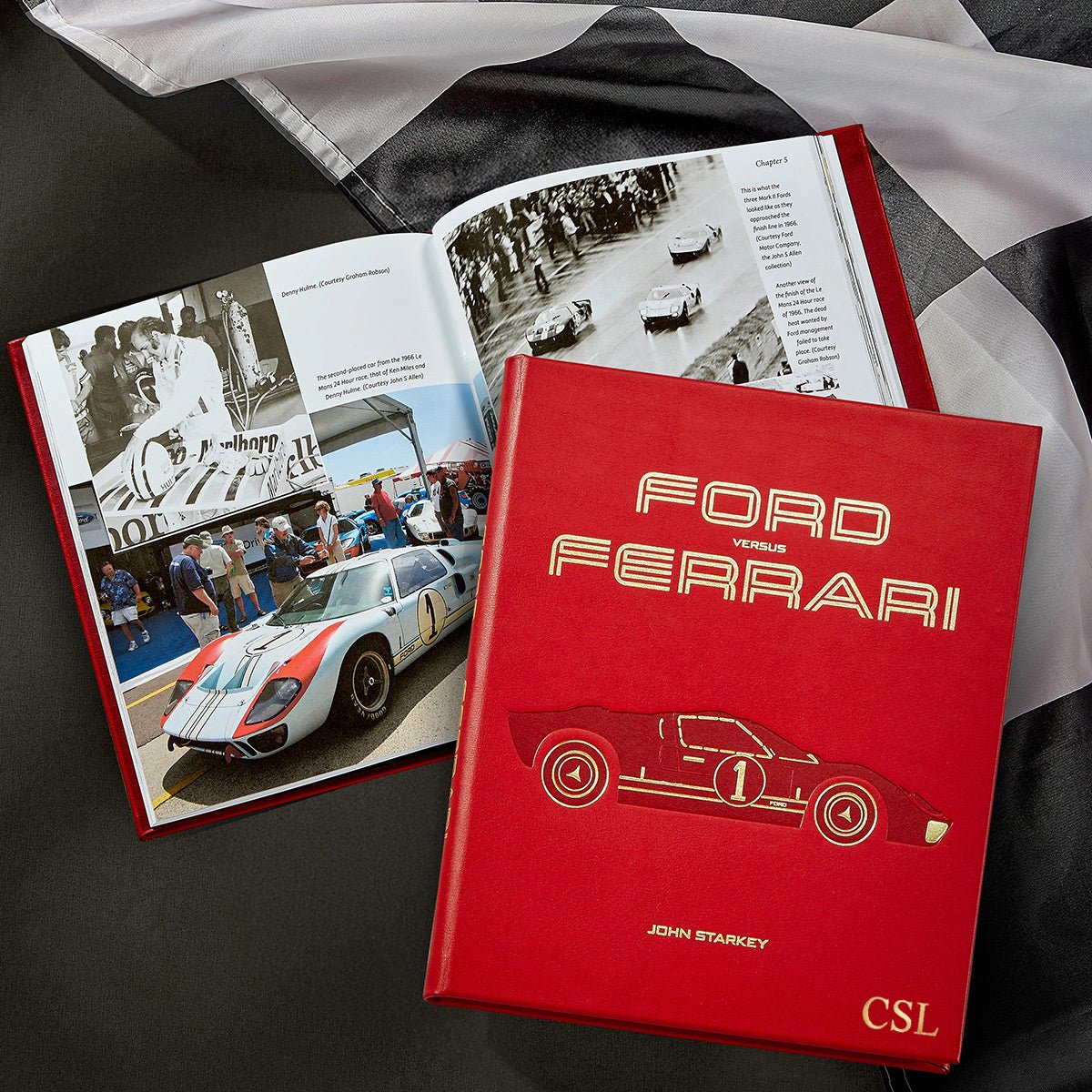 Ford Versus Ferrari - Coffee Table Leather Bound Book