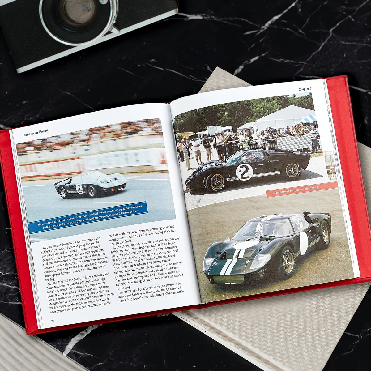 Ford Versus Ferrari - Coffee Table Leather Bound Book