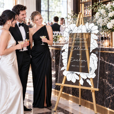 Forever in Full Bloom Personalized Wedding Welcome Sign