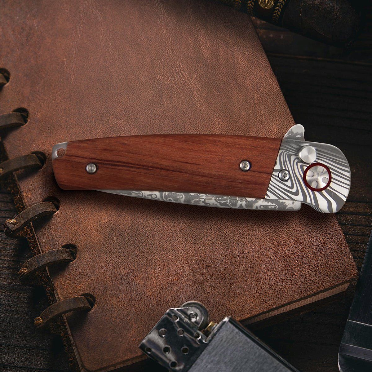 Gentlemans Damascus Steel Pocket Knife