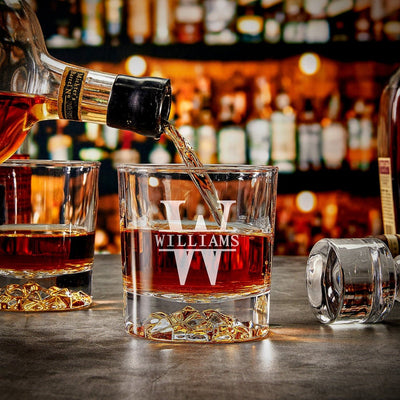 Glacier Bottom Custom Whiskey Glass - Vintage Inspired Glassware