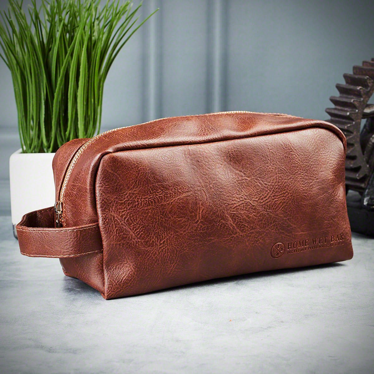 Hayden Mens Toiletry Bag with Custom Straight Razor Shaving Kit - Dopp Kit