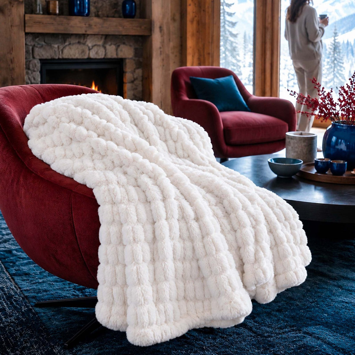 Hepburn Ultra-Plush Blanket - Cashmere Cream