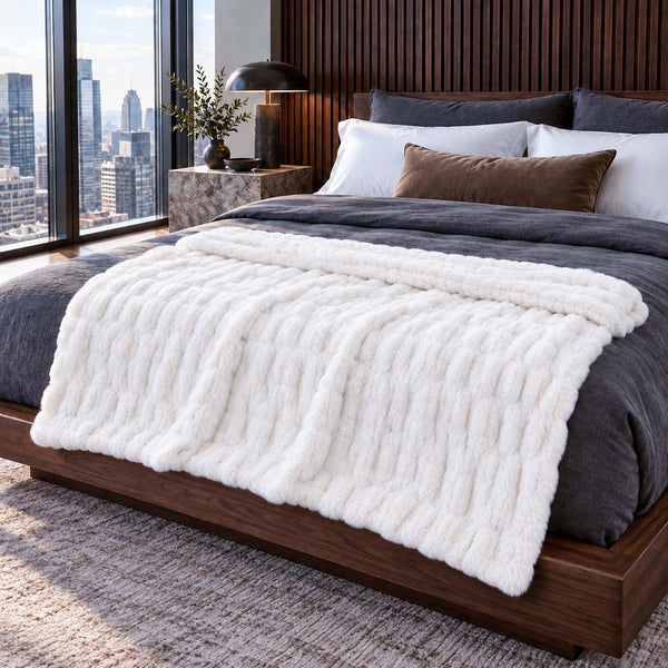 Hepburn Ultra-Plush Blanket - Cashmere Cream