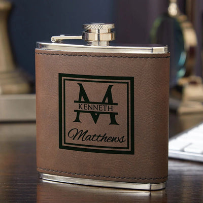 Leather Wrapped Flask