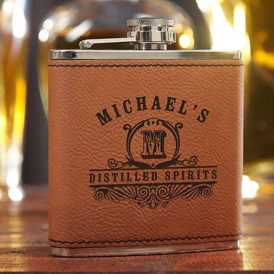 Leather Wrapped Flask