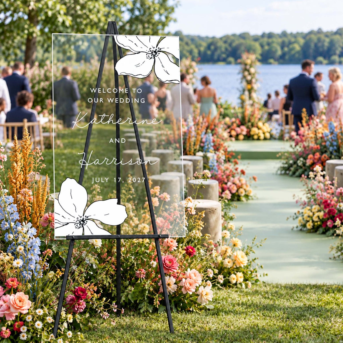 Love in Bloom Personalized Wedding Welcome Sign