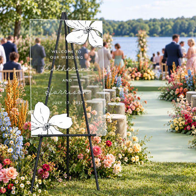 Love in Bloom Personalized Wedding Welcome Sign