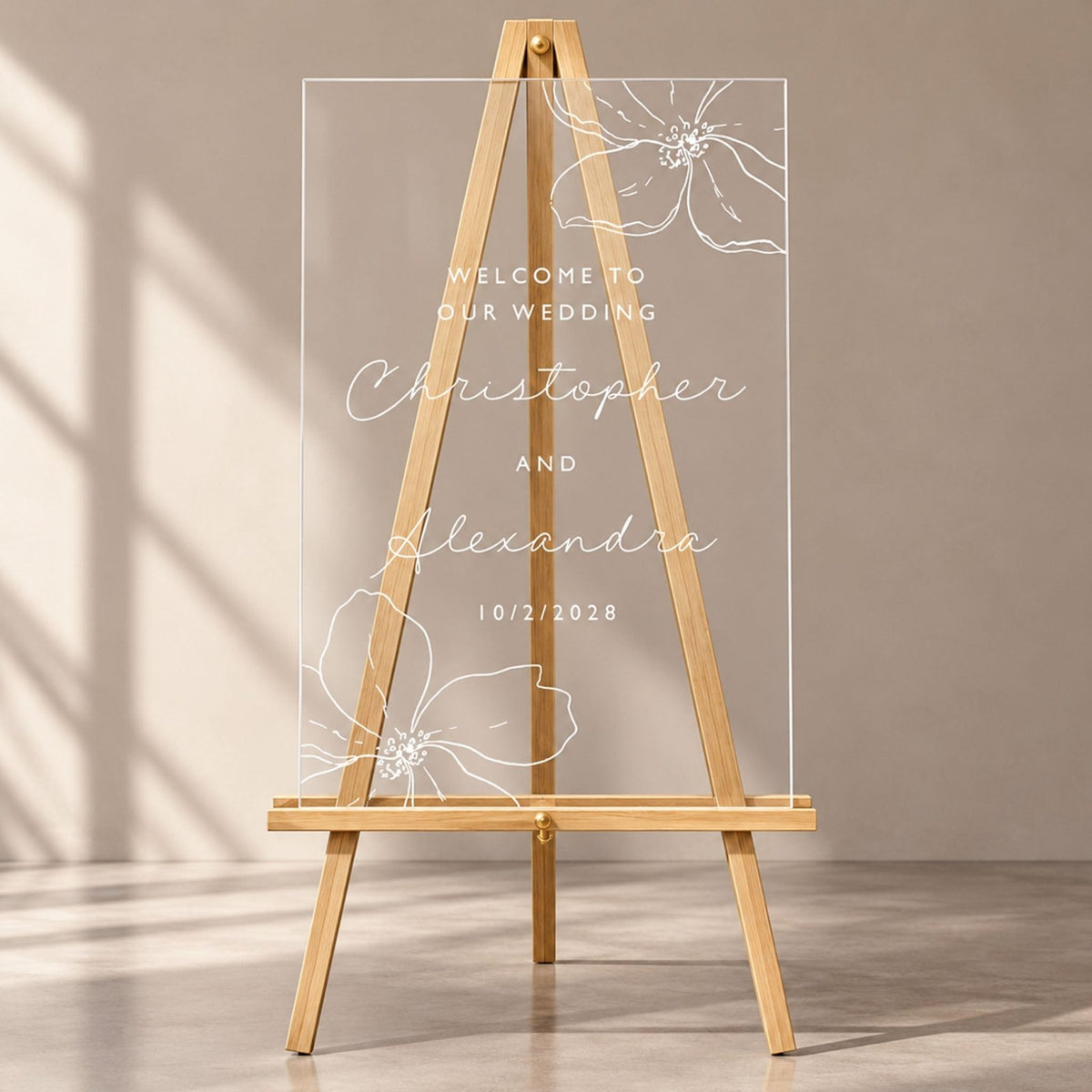 Love in Bloom Personalized Wedding Welcome Sign