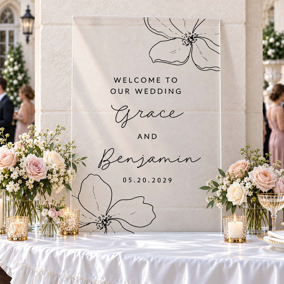 Love in Bloom Personalized Wedding Welcome Sign