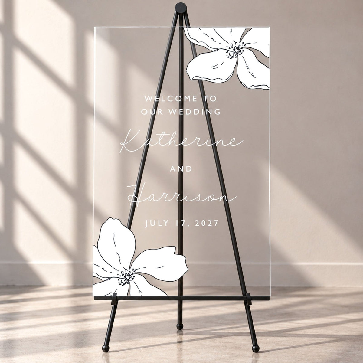 Love in Bloom Personalized Wedding Welcome Sign