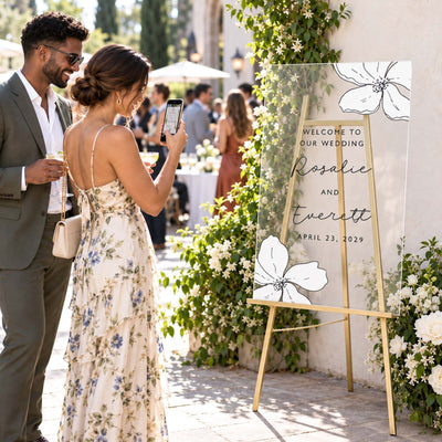 Love in Bloom Personalized Wedding Welcome Sign