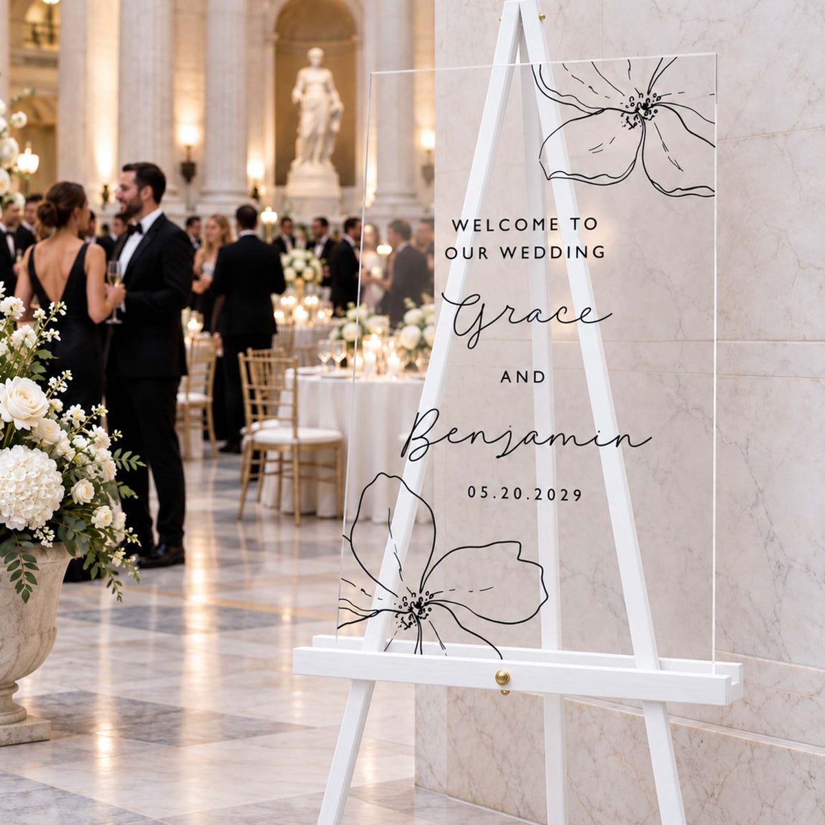 Love in Bloom Personalized Wedding Welcome Sign