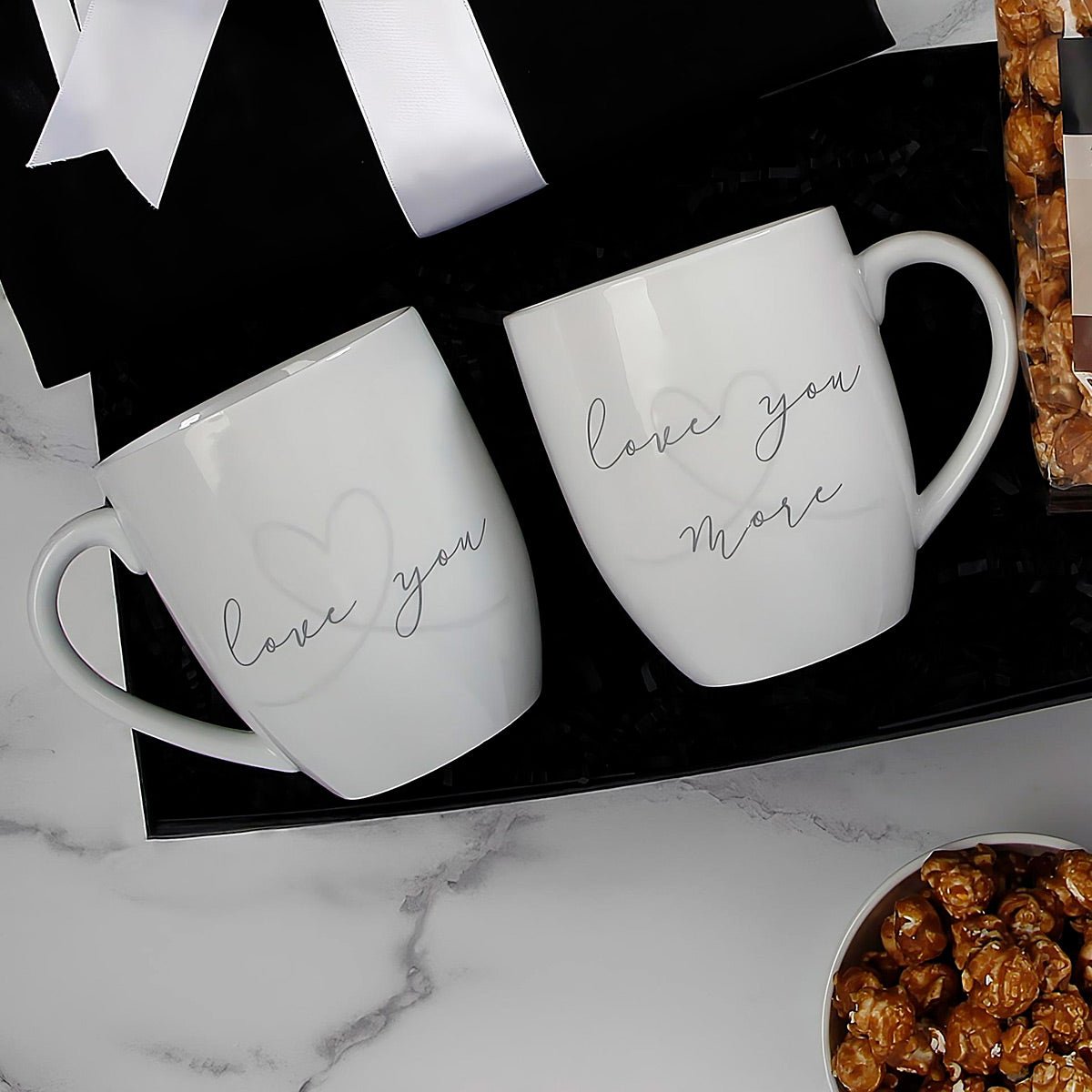 Love You More His and Hers Coffee Mugs