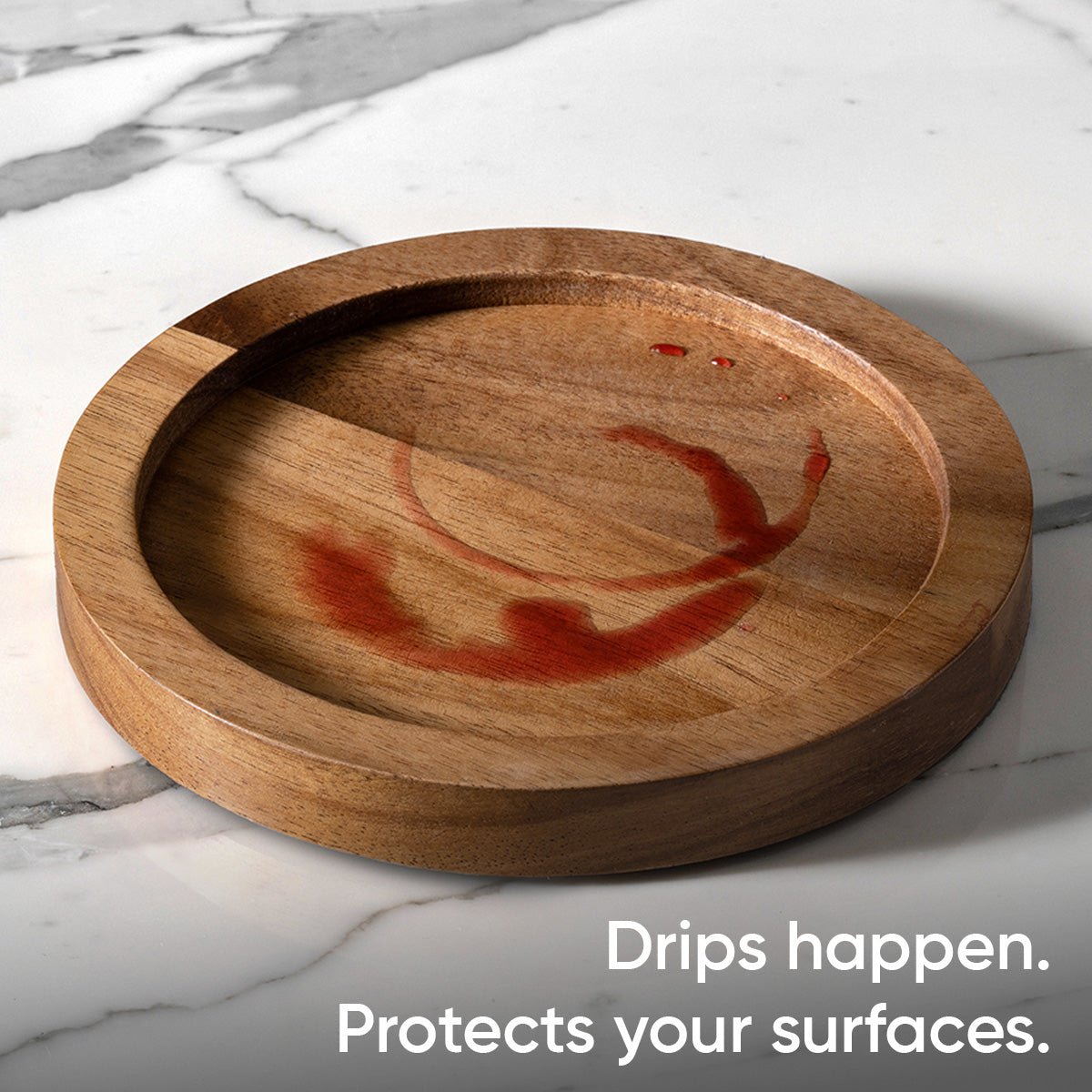 wooden acacia coaster