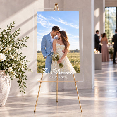 Meet the Newlyweds Personalized Wedding Photo Sign