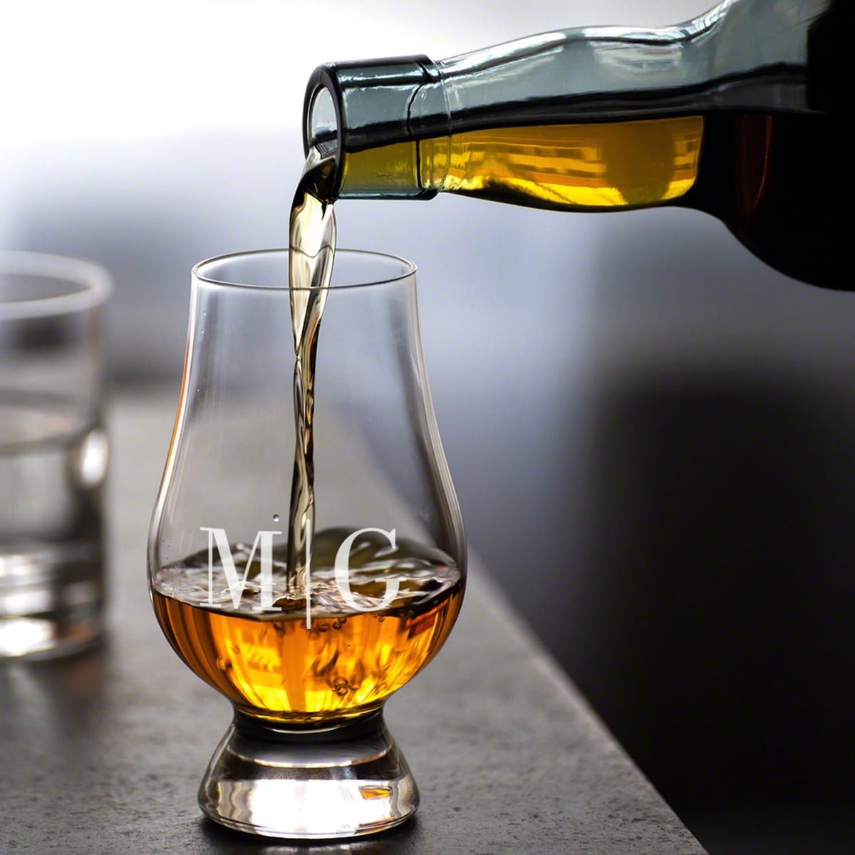 Monogrammed Glencairn Glasses with Lids
