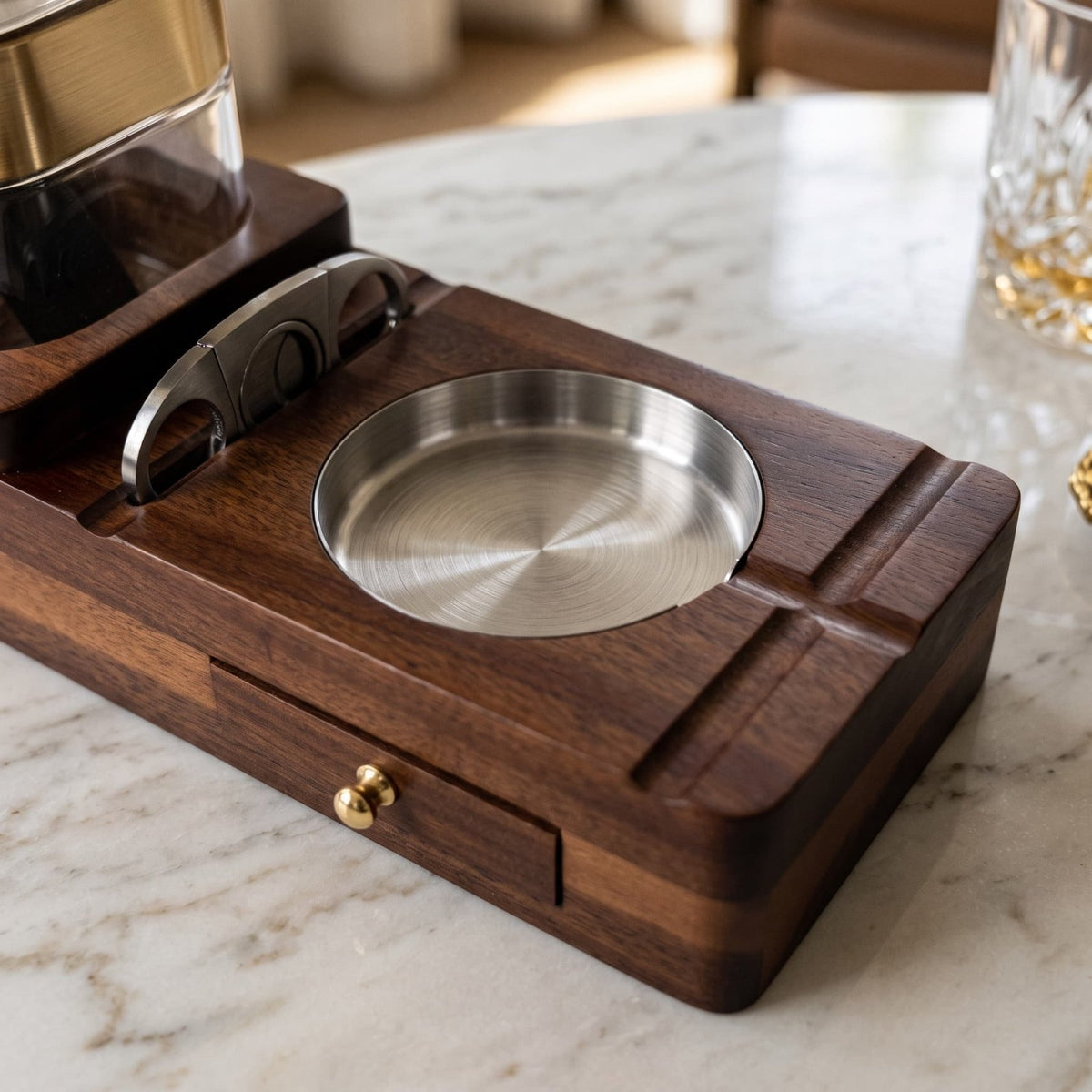 Montague Cigar Humidor & Ashtray 6pc Set