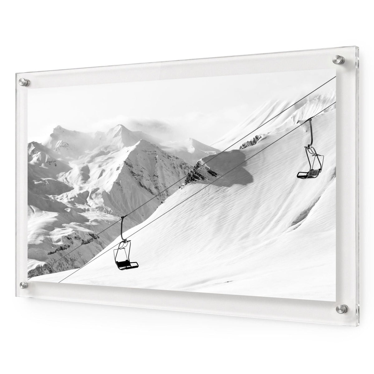 Only Up from Here Black & White Acrylic Wall Art Print