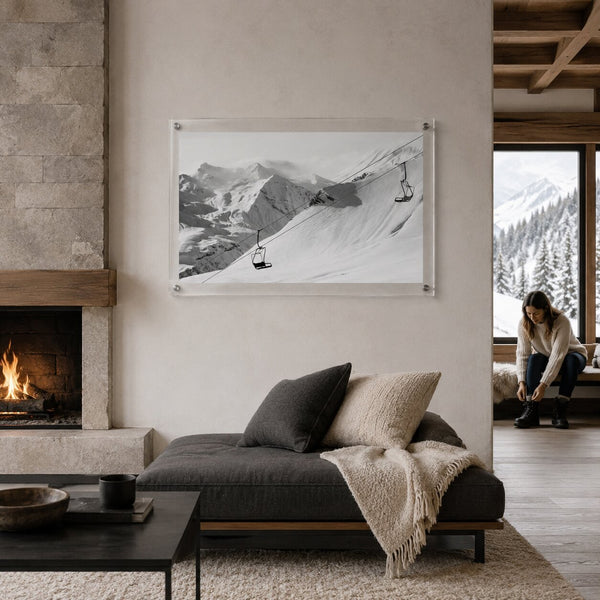 Only Up from Here Black & White Acrylic Wall Art Print