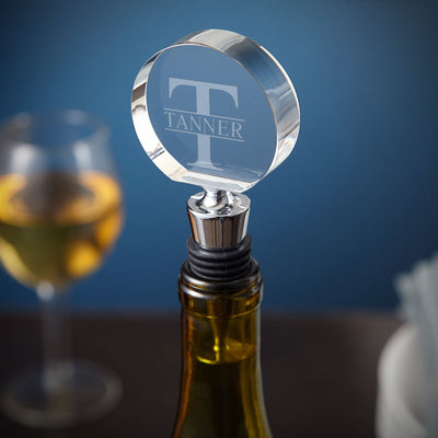 Optic Crystal Engraved Wine Stopper