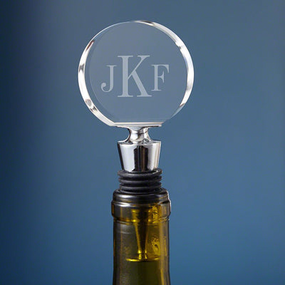 Optic Crystal Engraved Wine Stopper