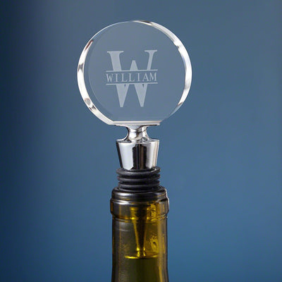 Optic Crystal Engraved Wine Stopper