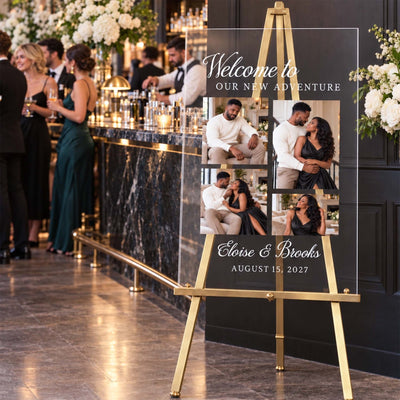Our Greatest Adventure Personalized Wedding Photo Sign