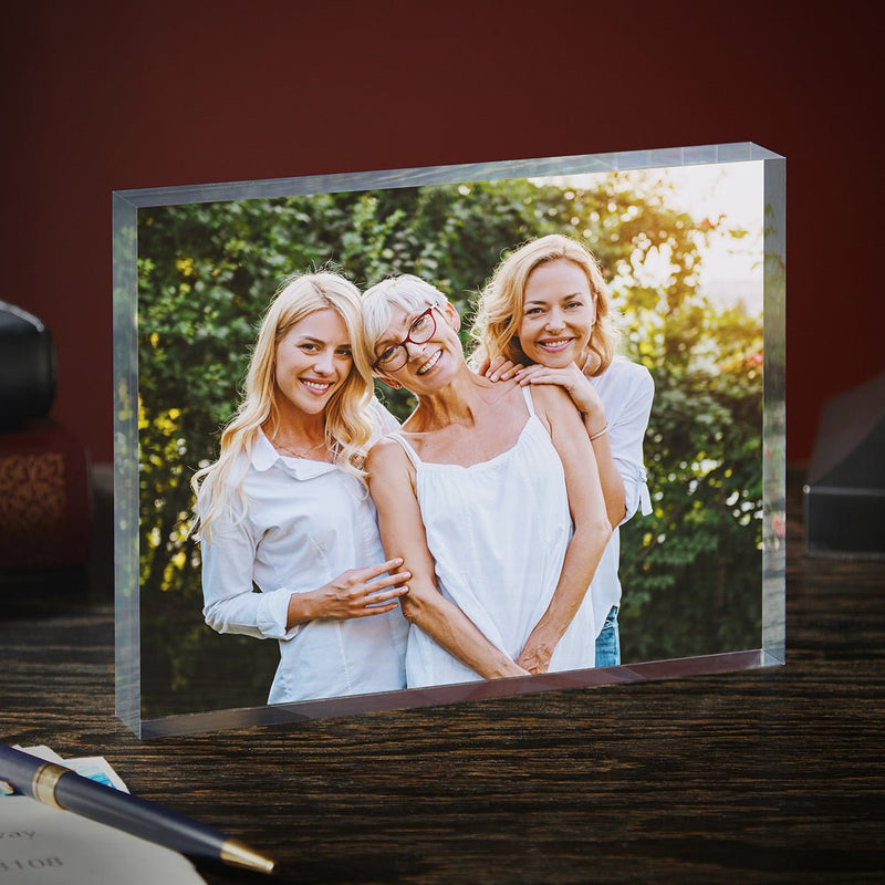 Personalized Acrylic Photo Block for Mom – Custom Picture Print, 1-Inc