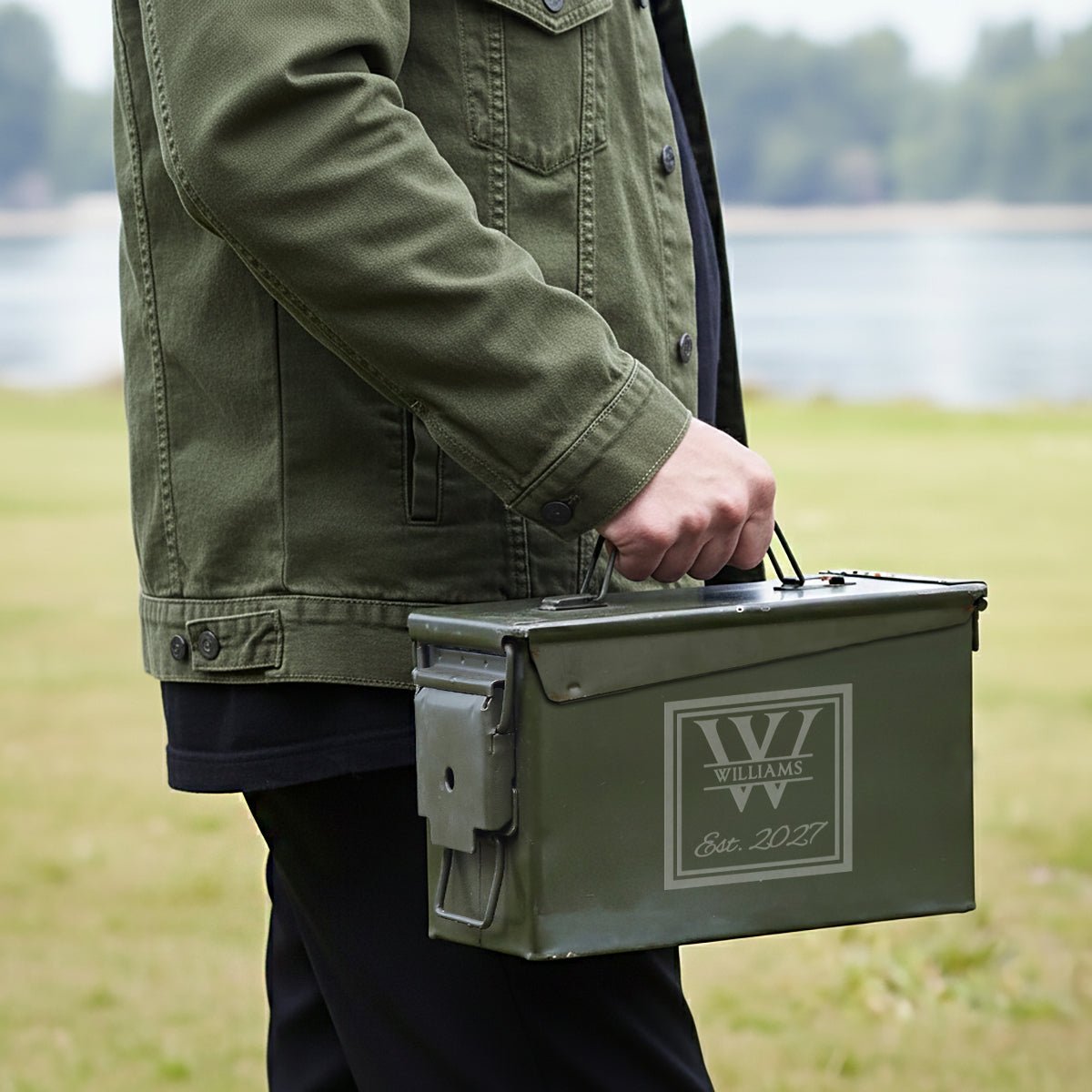 Personalized Ammo Can & Whiskey Groomsmen Gift Set - 5pc