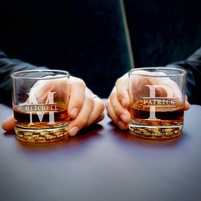 Personalized Bullet Whiskey Stones with Buckman Glasses