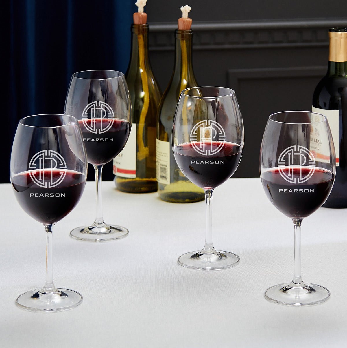 Personalized Custom Wine Glasses - Set of 4