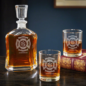 Decanter + Two Glasses