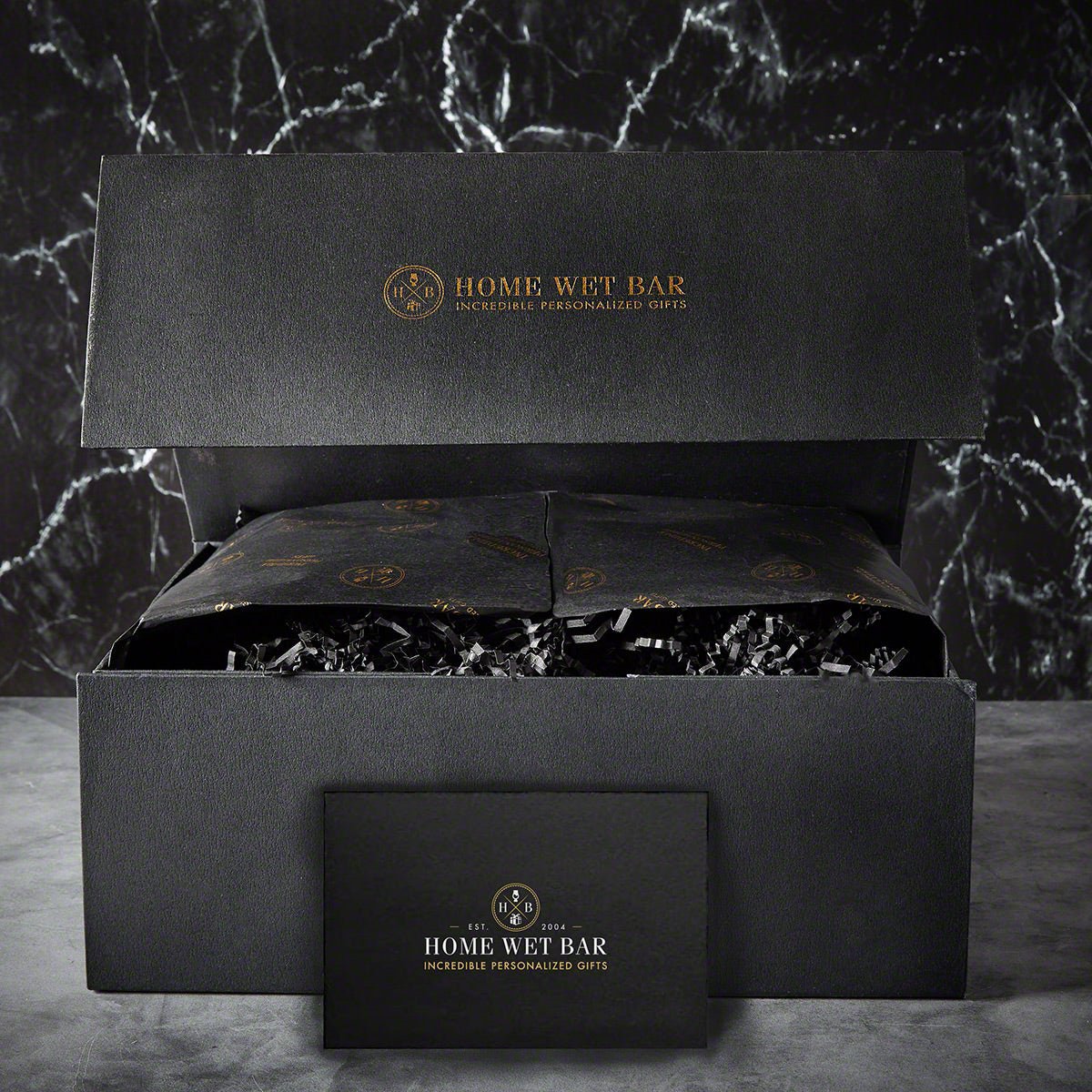 Personalized Gin Gift Set with Cocktail Glasses Luxury Boxed - 6pc