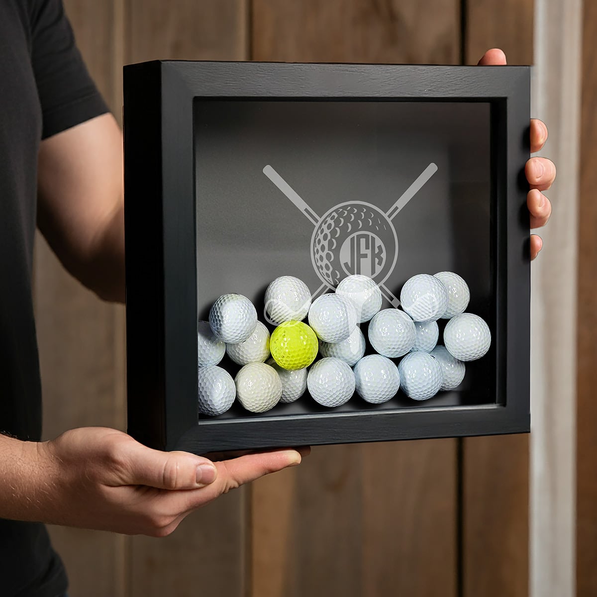 Putter Shadow Box Personalized Golf Ball Shadow Box - Golf Ball Display Case