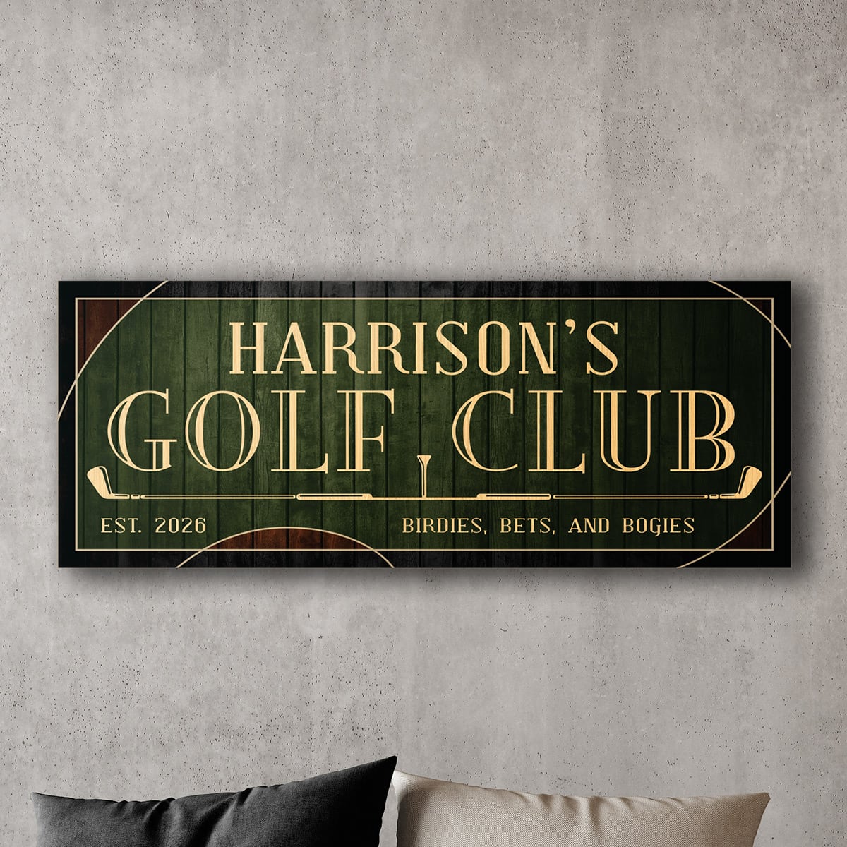 Personalized Golf Club Sign, Custom Golf Gift