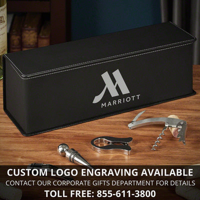 Personalized Leather Wine Gift Box