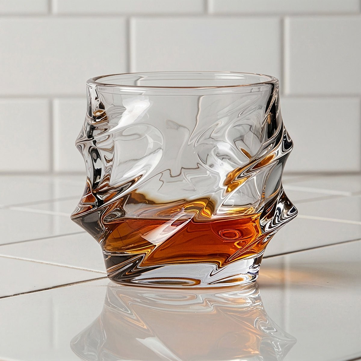 Personalized Luxury Boxed Decanter Set With Sculpted Glasses & Whiskey Stones